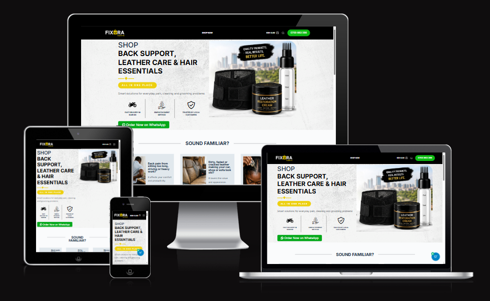 Fixora Kenya – landing page
