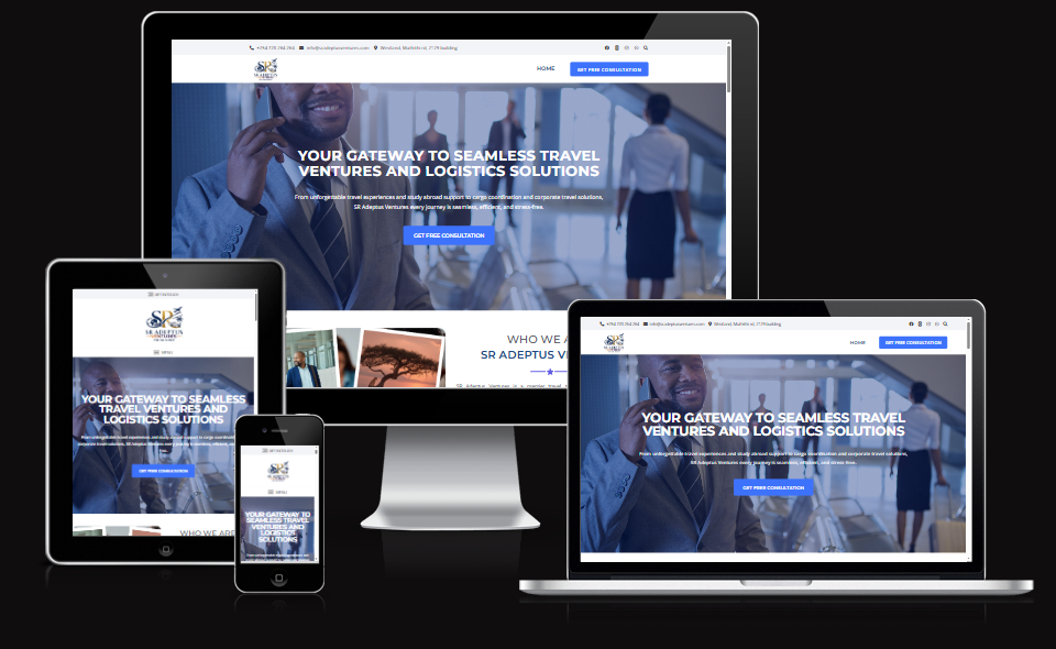 SR Adeptus Ventures – Landing Page