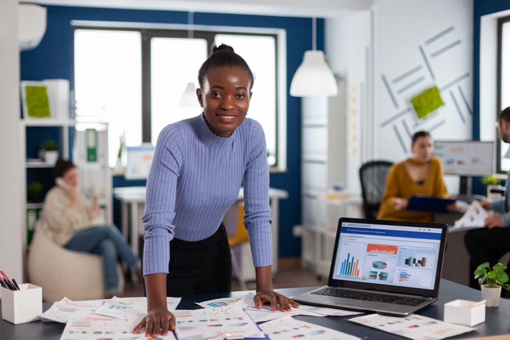 African business professionals and consultants working together